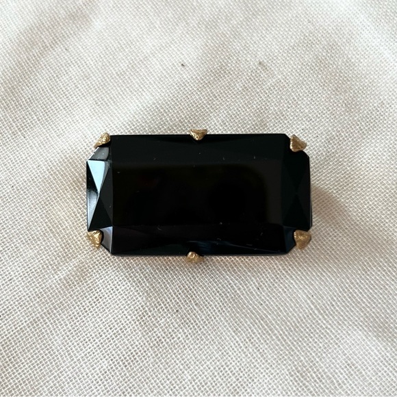 Antique Victorian Mourning Brooch - Picture 1 of 4
